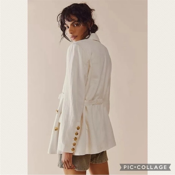:Price Firm: Free People Olivia Blazer in White - Picture 3 of 11